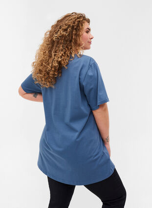Long short-sleeved t-shirt in cotton , Bering Sea, Model image number 1