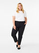 High-waisted trousers with straight legs, Black, Model image number 0