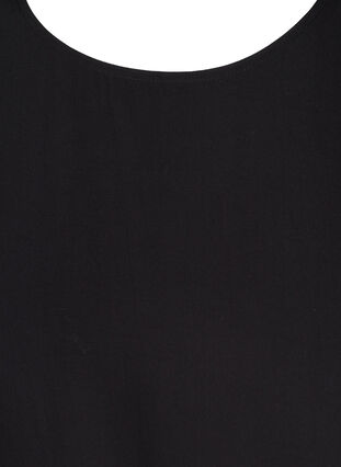 Viscose blouse with balloon sleeves, Black, Packshot image number 2