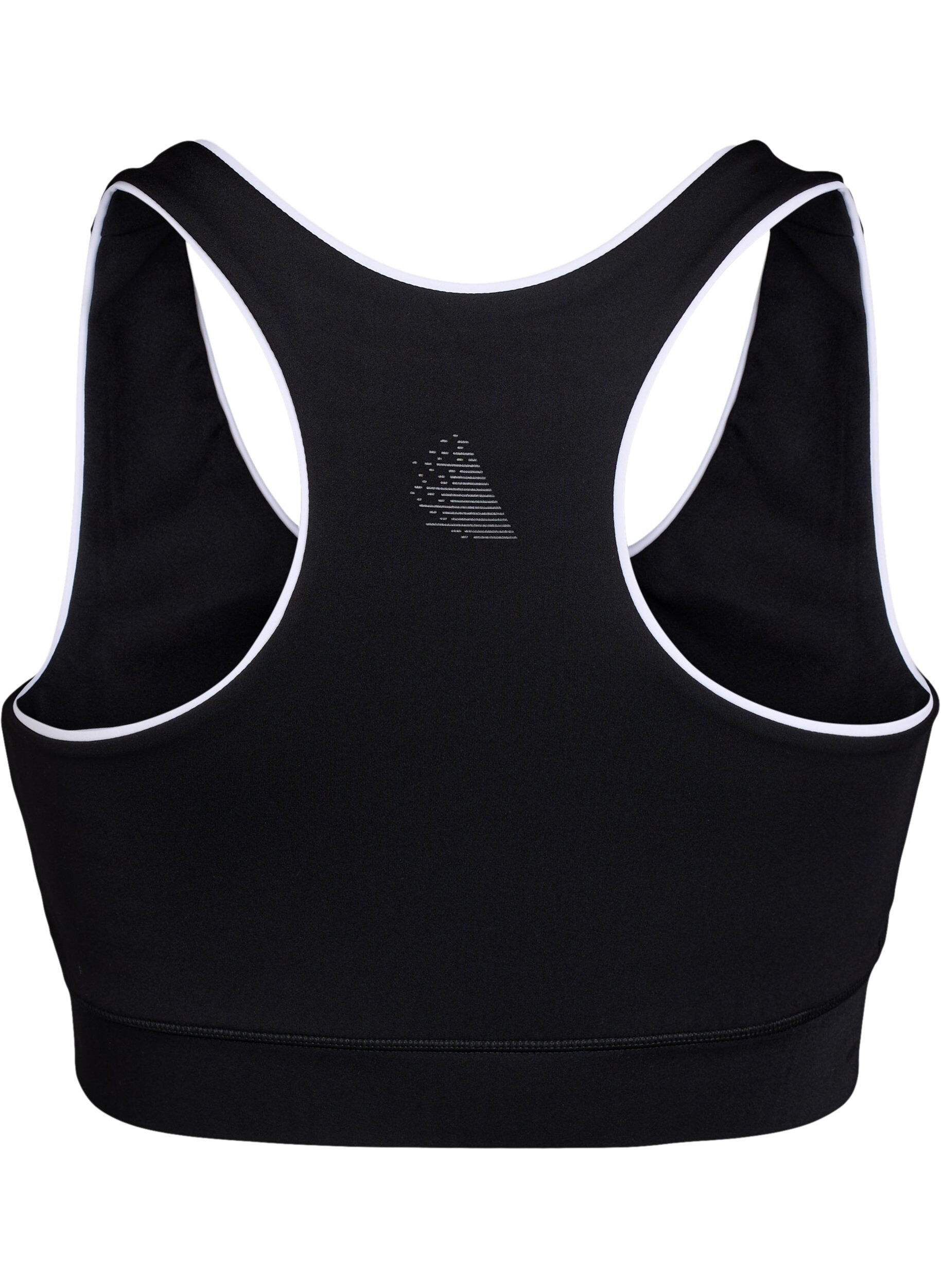 Zizzifashion Racerback sports bra with contrast piping, Black, Packshot image number 1