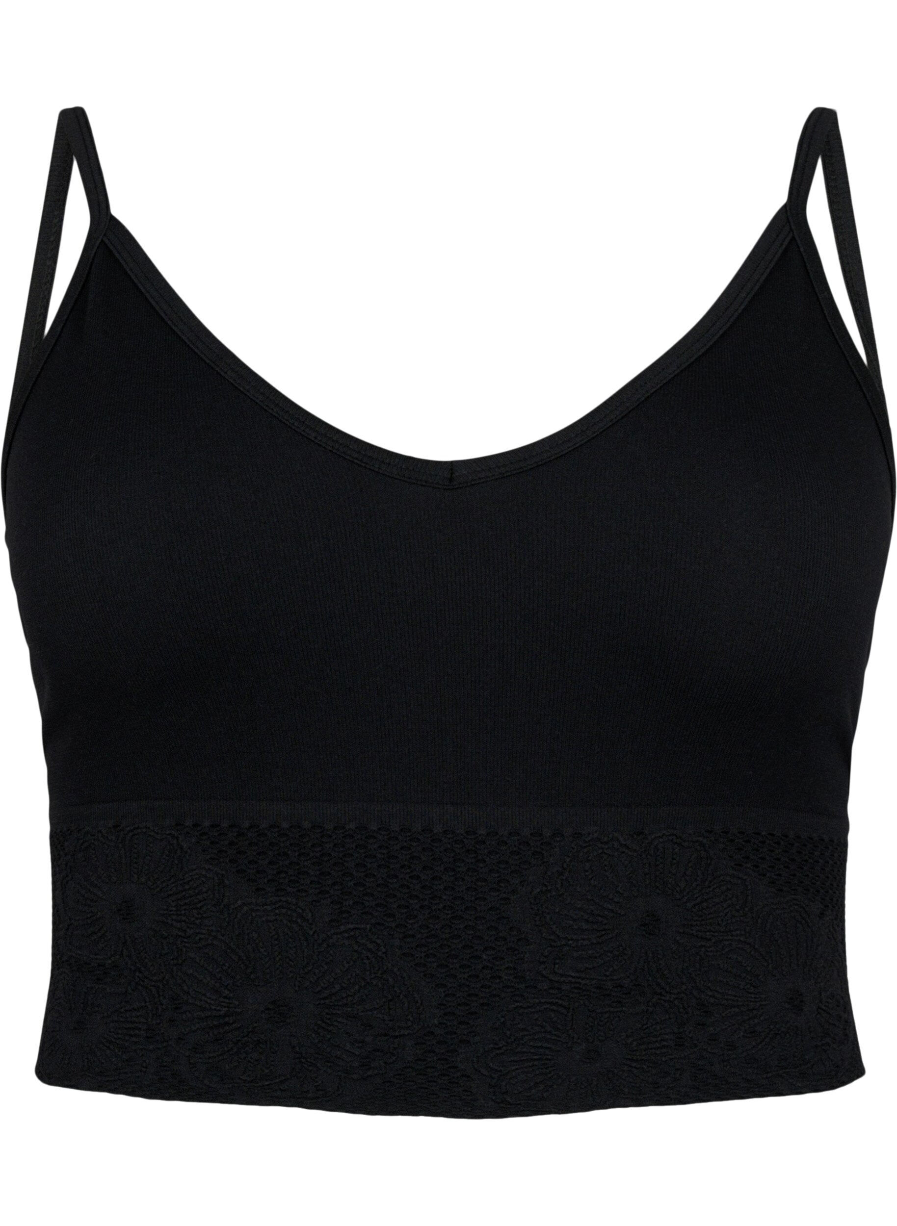 Zizzifashion Seamless bra top, Black, Packshot image number 0