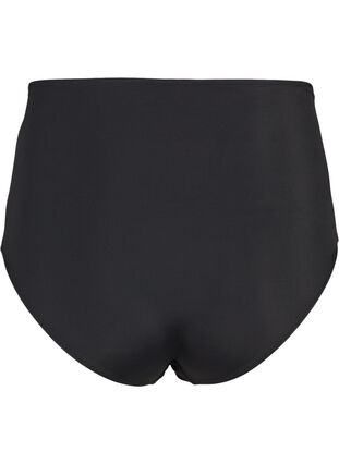 High waisted bikini bottoms with a buckle, Black, Packshot image number 1