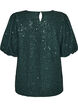 Sequin blouse with balloon sleeves, Green, Packshot image number 1