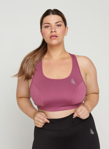 Sports top with a decorative details on the back, Grape Nectar , Model image number 0