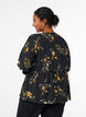 Long-sleeved blouse with floral print, Black, Model image number 2