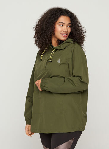 Anorak with a hood and pocket, Forest Night, Model image number 0