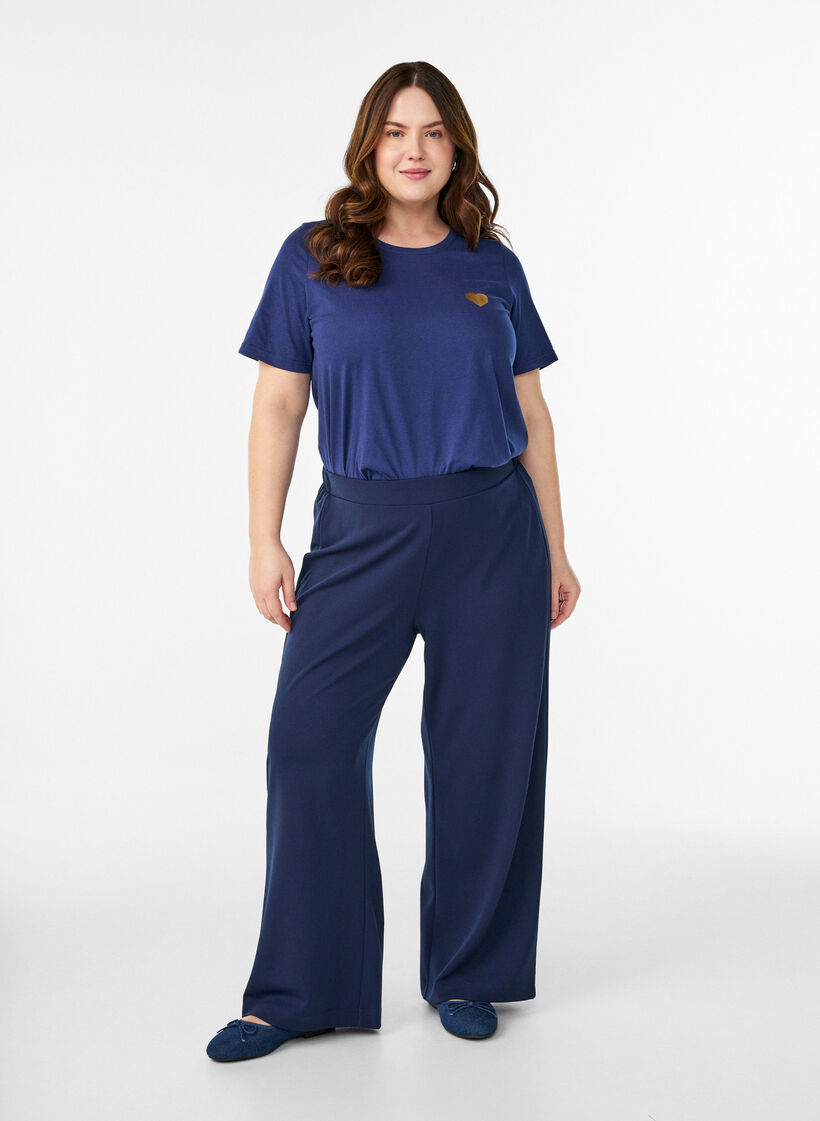 T-shirt with motif, Blue, Model image number 1