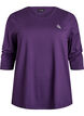 Sports top with 3/4 sleeves, Purple, Packshot image number 0