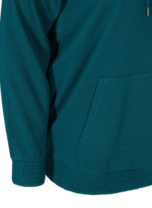 Sweatshirt with pocket and hood, Deep Teal, Packshot image number 3