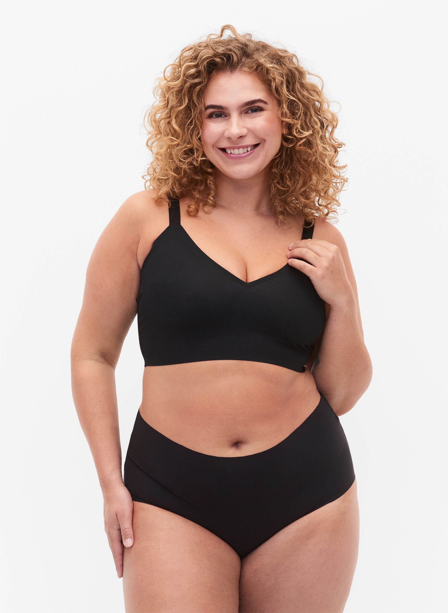 Seamless brief 2 pack, Black, Model