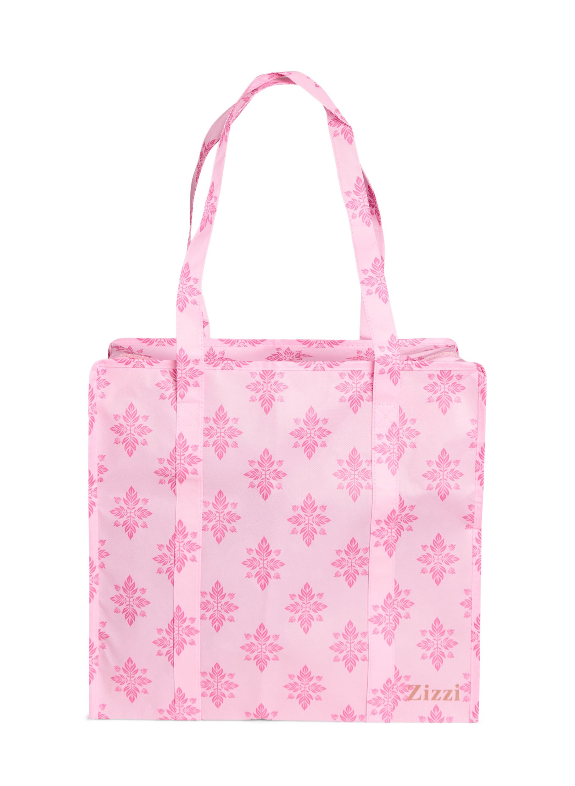 Zizzifashion Shopping bag with zipper, Pink, Packshot image number 0