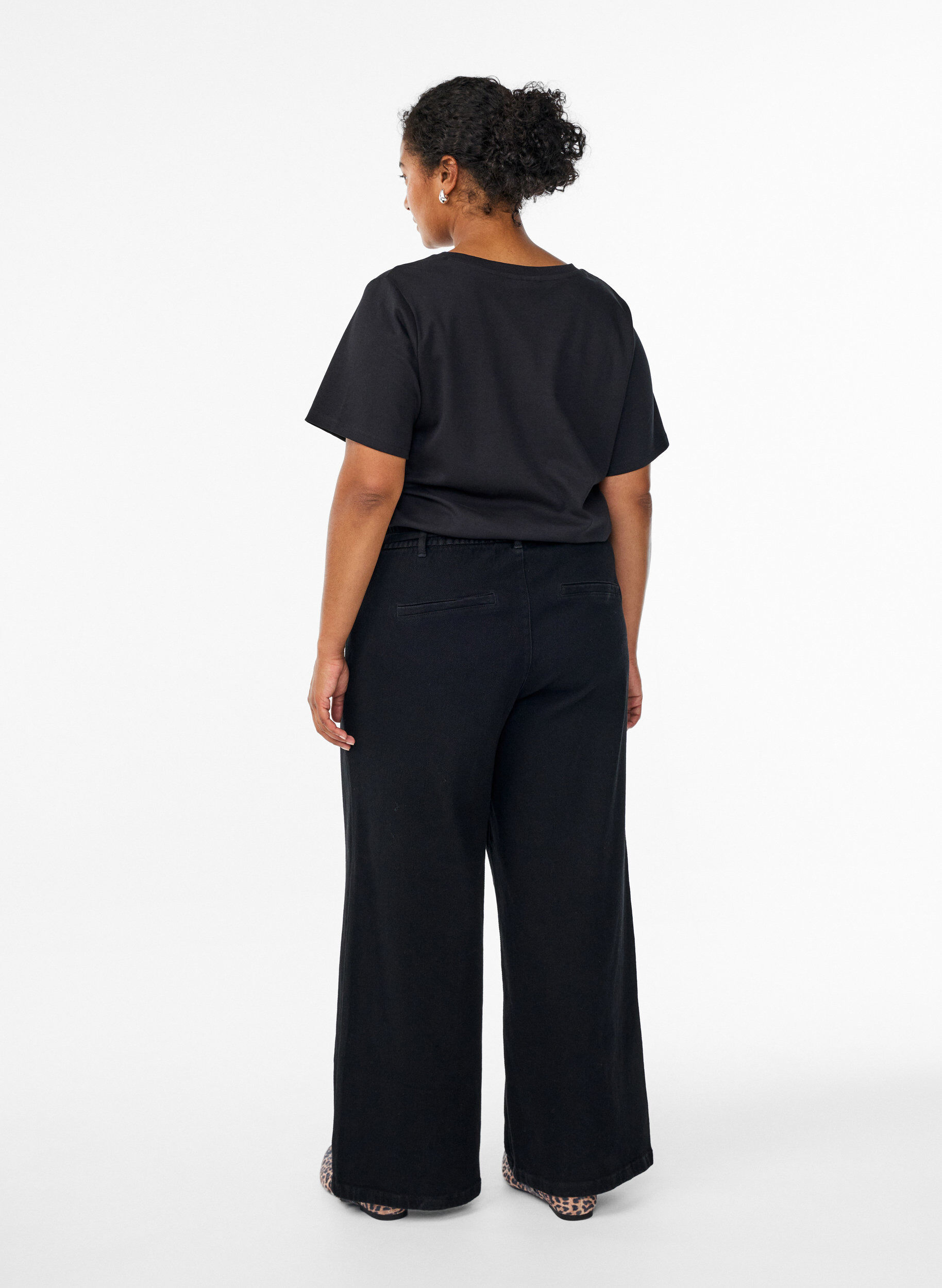 ZizzifashionLoose-fit jeans with an elasticated waistband and a drawstring, Black, Model image number 1