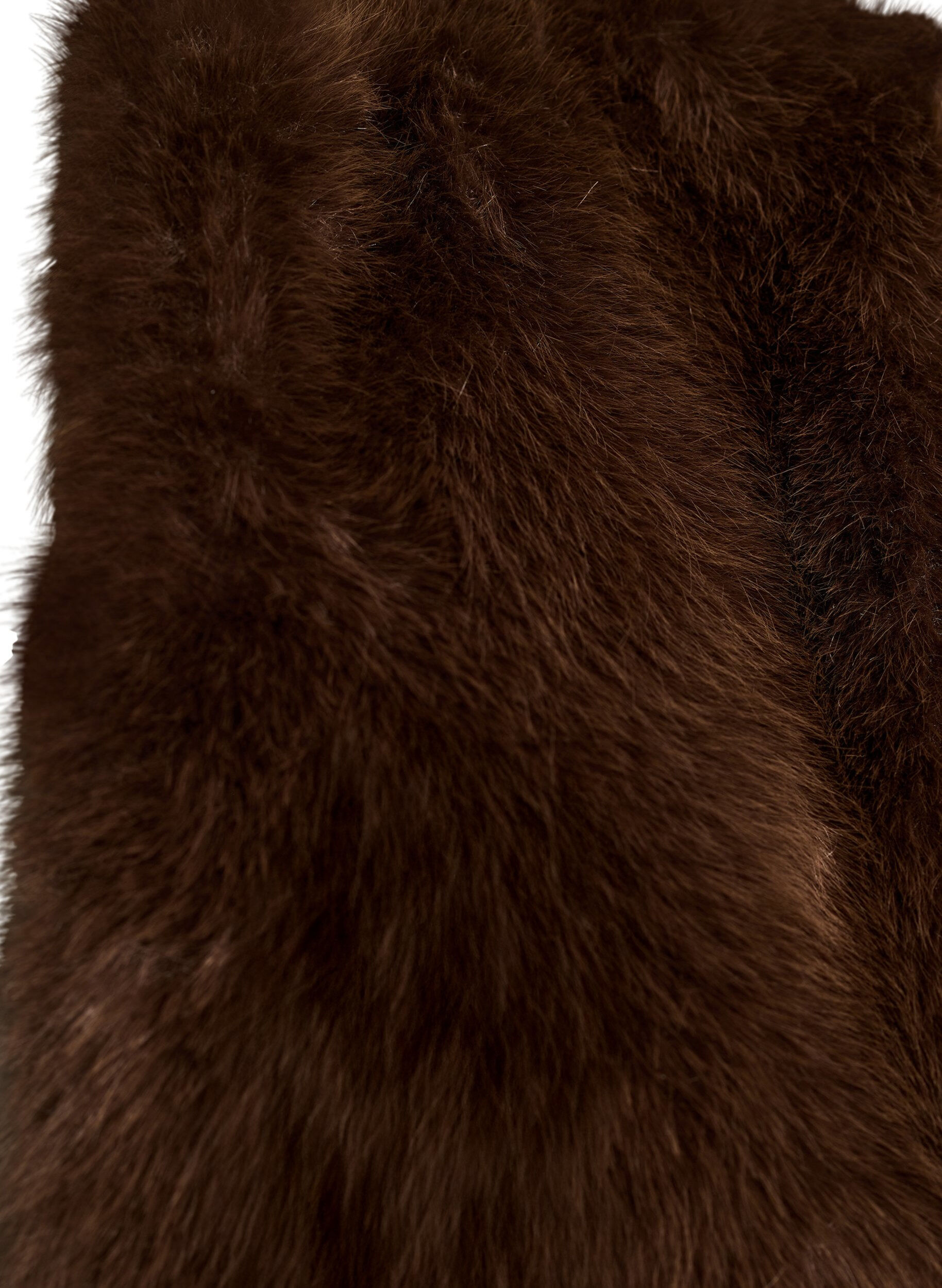 ZizzifashionShort faux fur jacket with an open front, Brown, Packshot image number 3