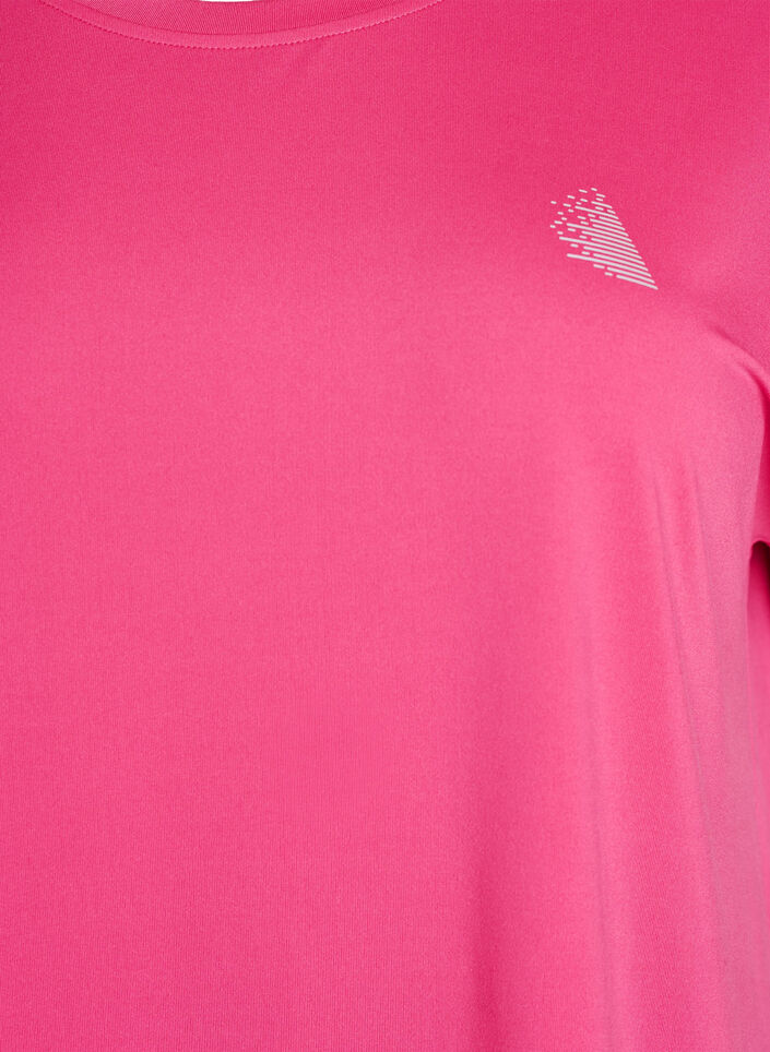 Solid-coloured training T-shirt, Pink, Packshot image number 2