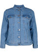 FLASH - Denim jacket in a stretchy cotton blend, Blue, Packshot image number 0