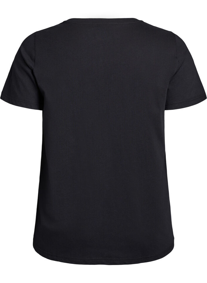 Christmas t-shirt in organic cotton, Black, Packshot image number 1