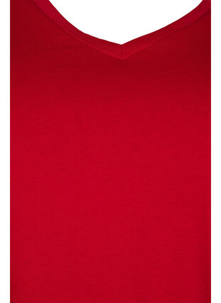 2-pack basic cotton t-shirt, Tango Red/Black, Packshot image number 2