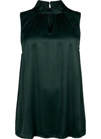 Sleeveless top in viscose with detail