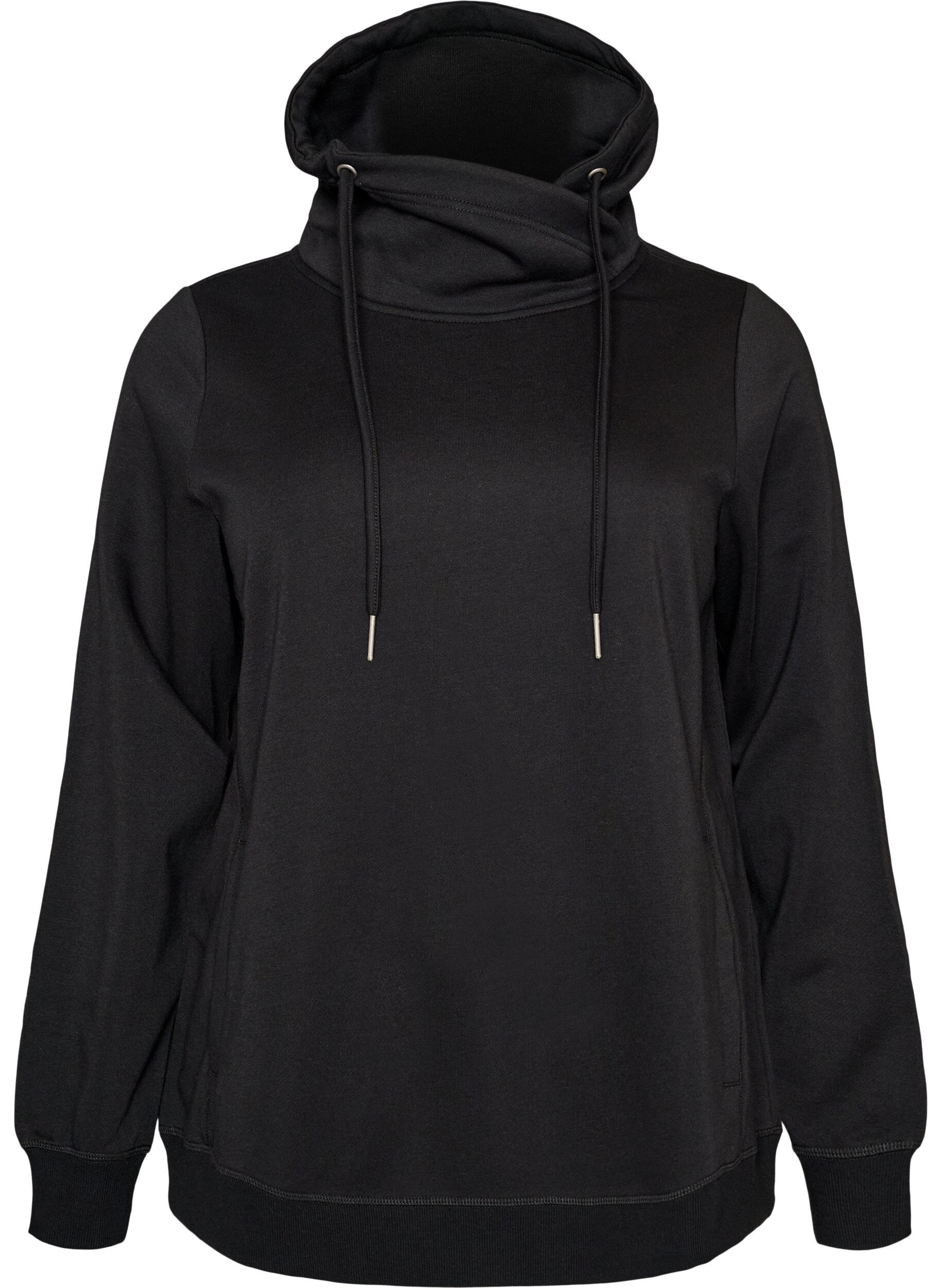 FLASH - Sweatshirt with high collar and pockets