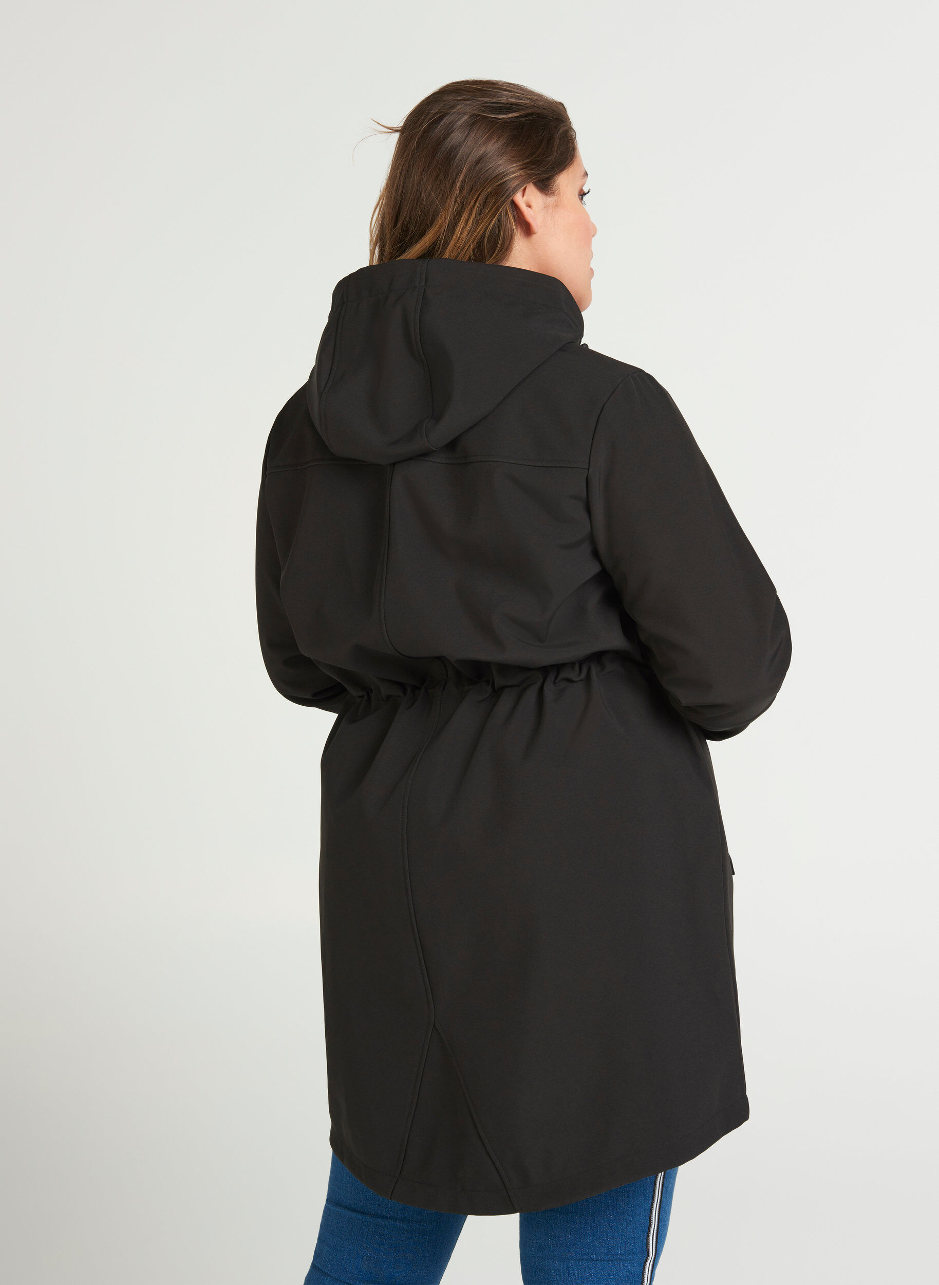 Zizzifashion Hooded softshell jacket, Black solid, Model image number 1