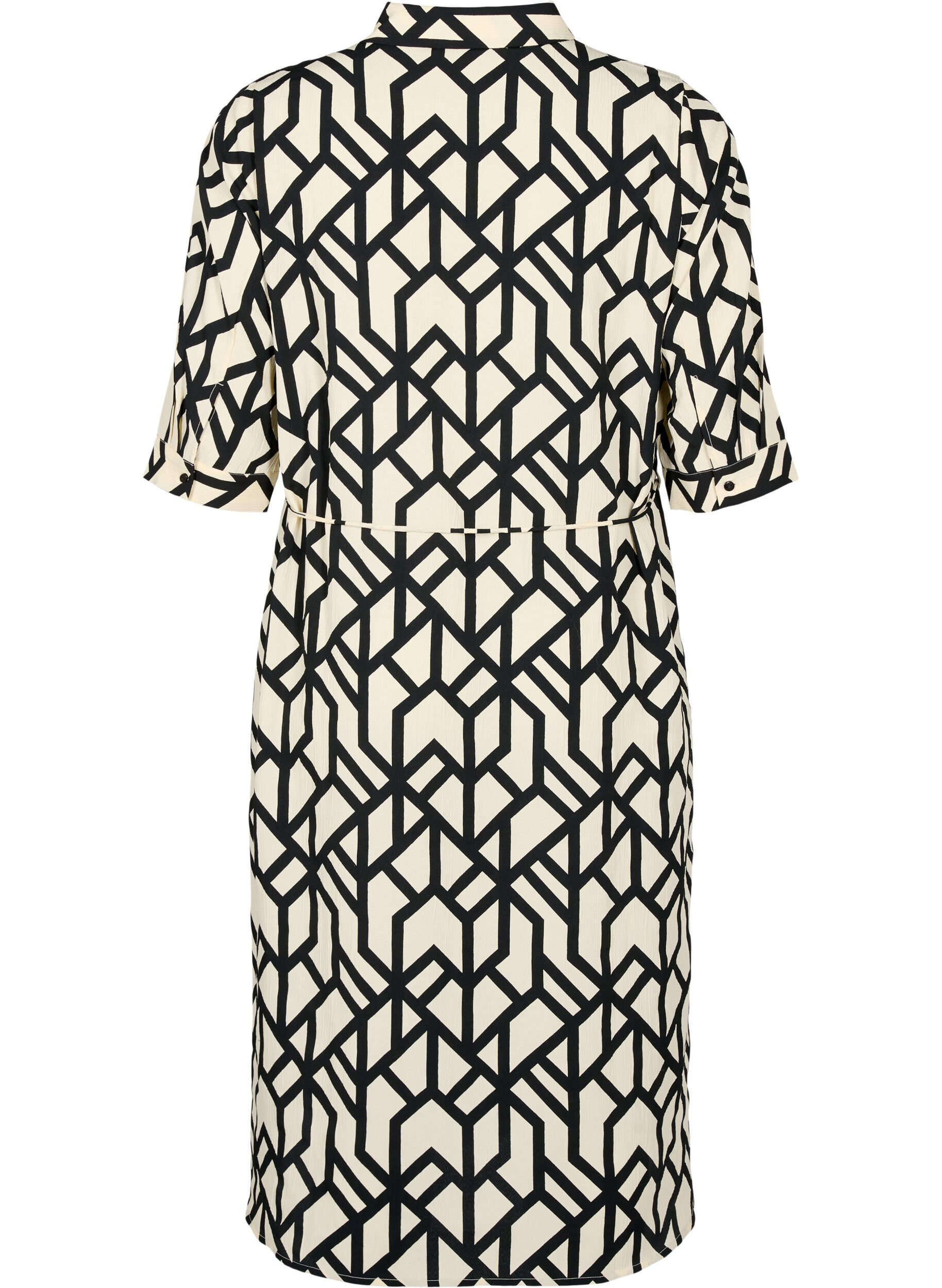 Zizzifashion FLASH - Shirt dress with print, Birch Black Graphic, Packshot image number 1