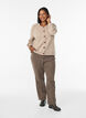 Cardigan with heart-shaped buttons, Beige, Model image number 1