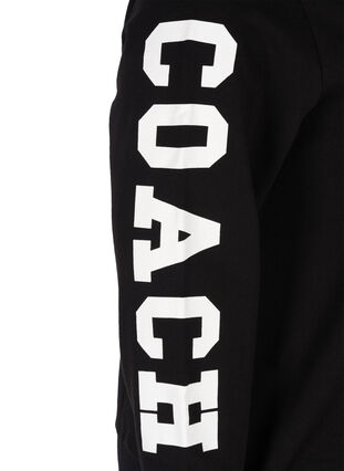 Sweatshirt with hood, Black w. white star, Packshot image number 2