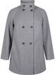 Short A-line coat, Light Grey Melange, Packshot image number 0