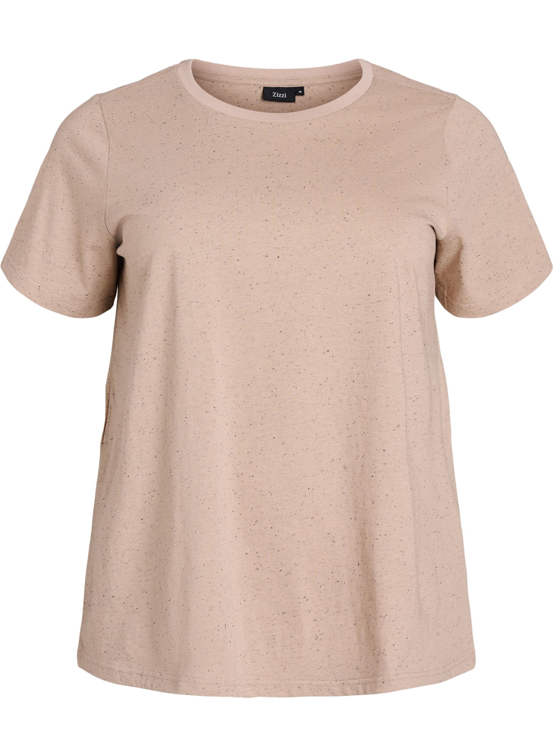 Cotton T-shirt with round neck