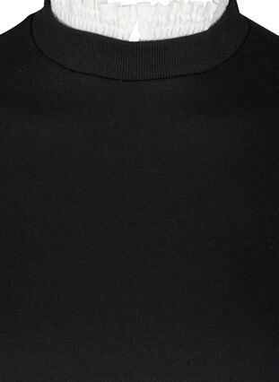 Sweatshirt with a sewn-in shirt, Black, Packshot image number 2