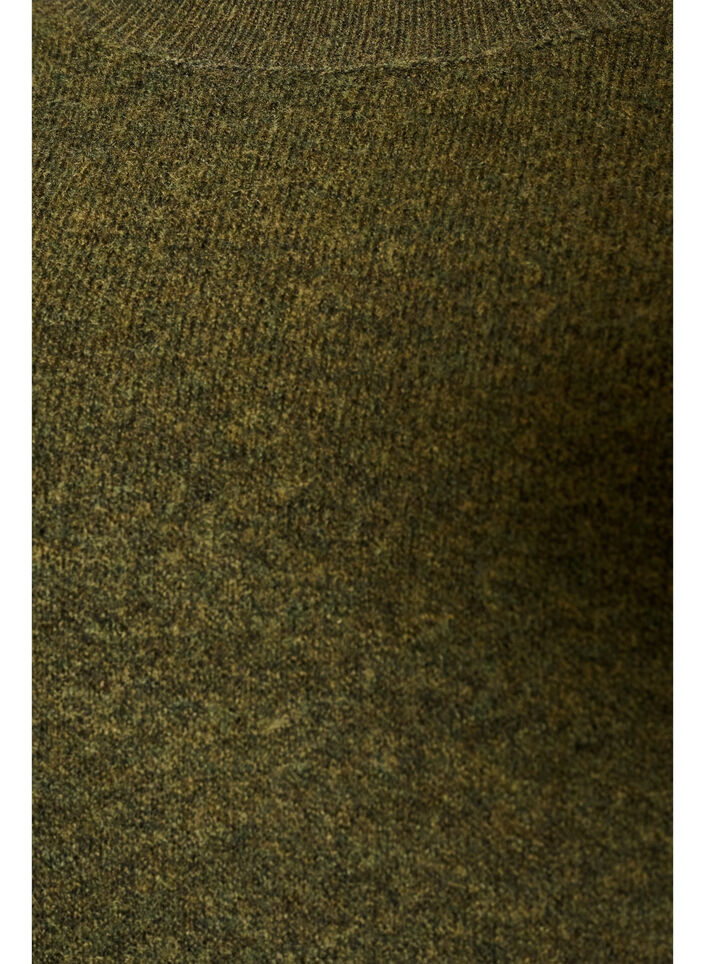 Loose knit sweater with prominent seams, Green, Packshot image number 2