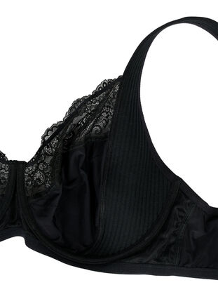Full cover bra with padded straps, Black, Packshot image number 3