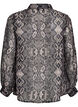 Long-sleeved shirt with snake print, Dark Grey, Packshot image number 1