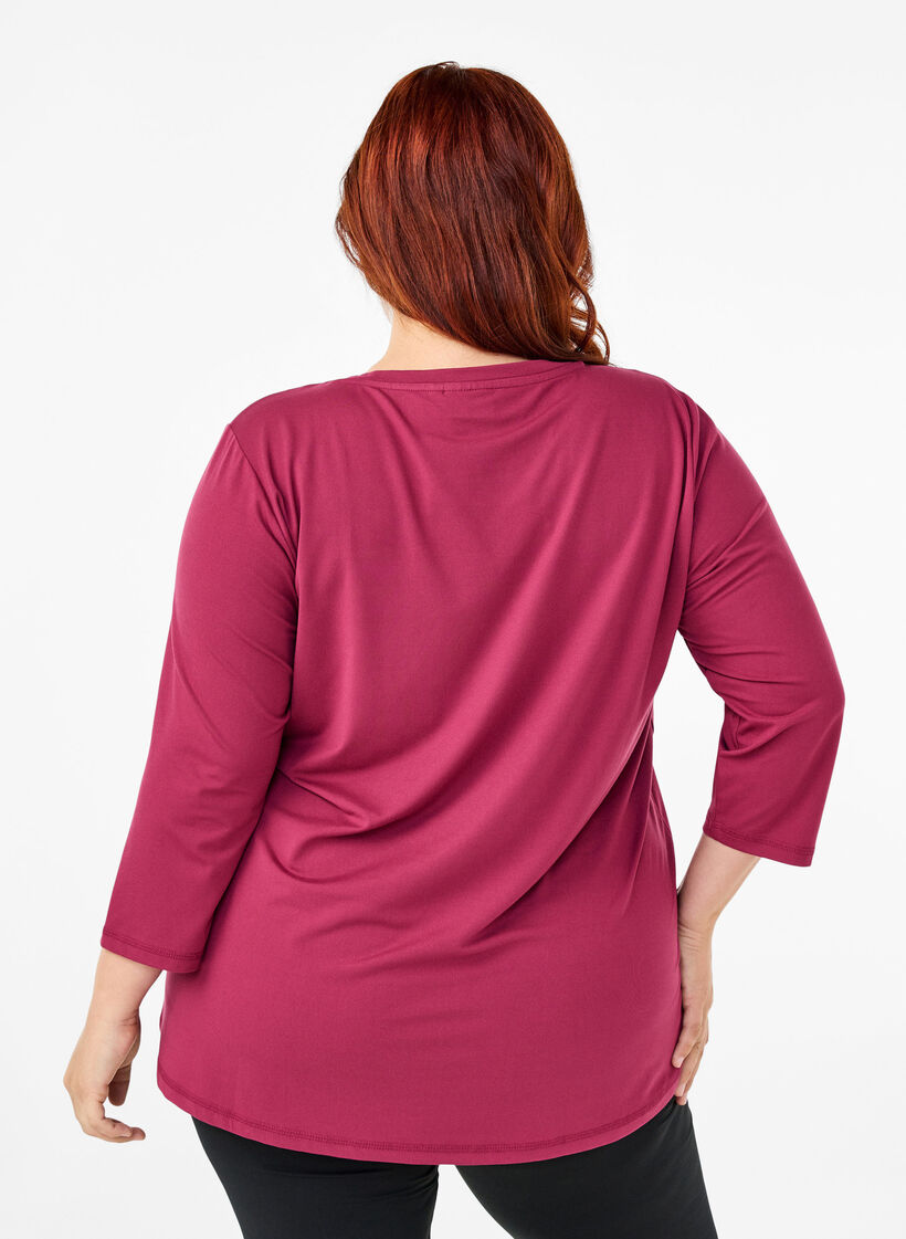 Training blouse with 3/4 sleeves, Red, Model image number 2