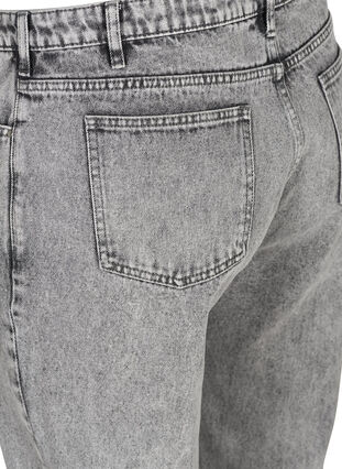 Cropped mom fit Mille jeans with a loose fit, Grey acid wash, Packshot image number 3