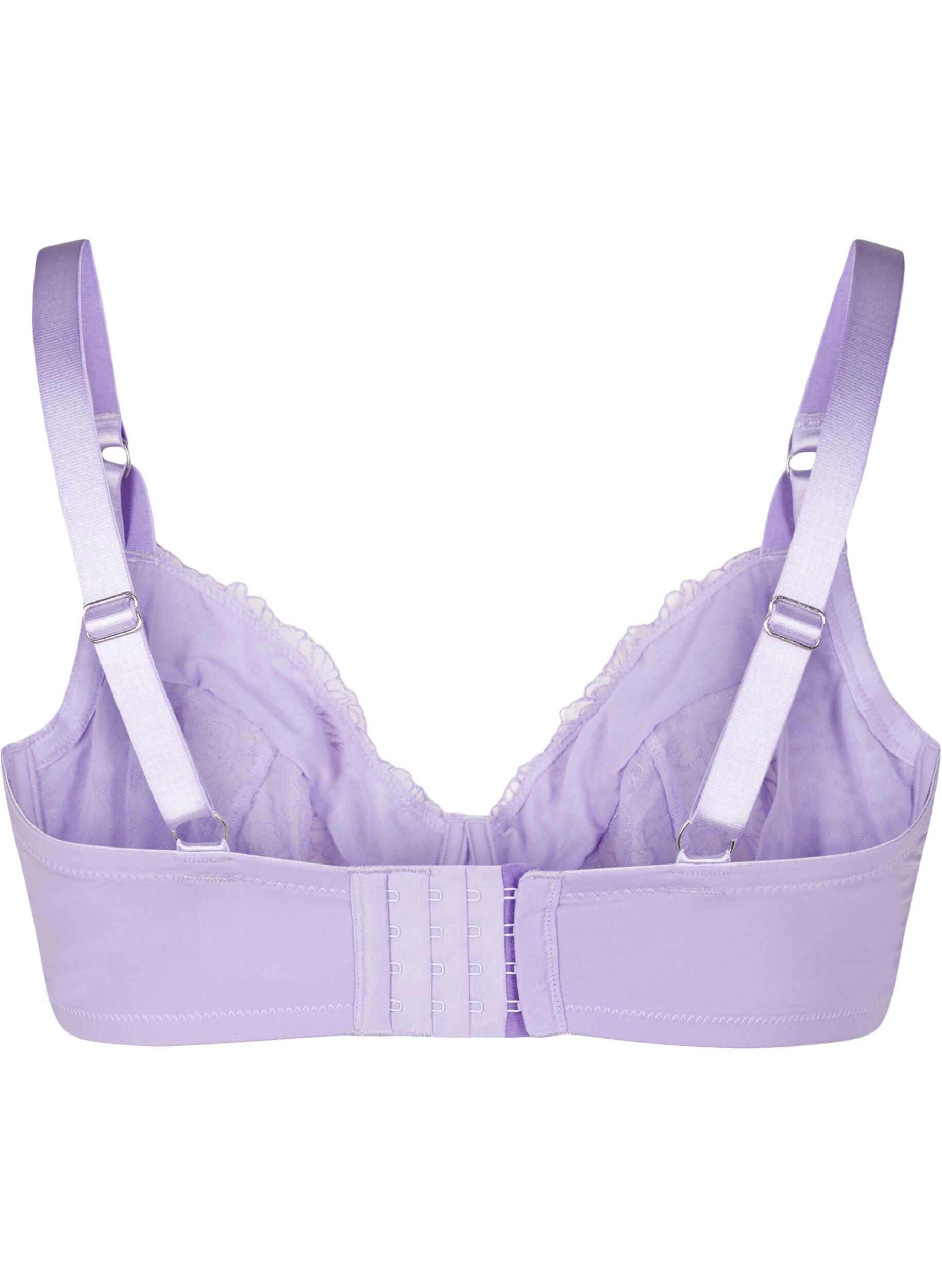Zizzifashion Full cover bra with lace, Purple, Packshot image number 1