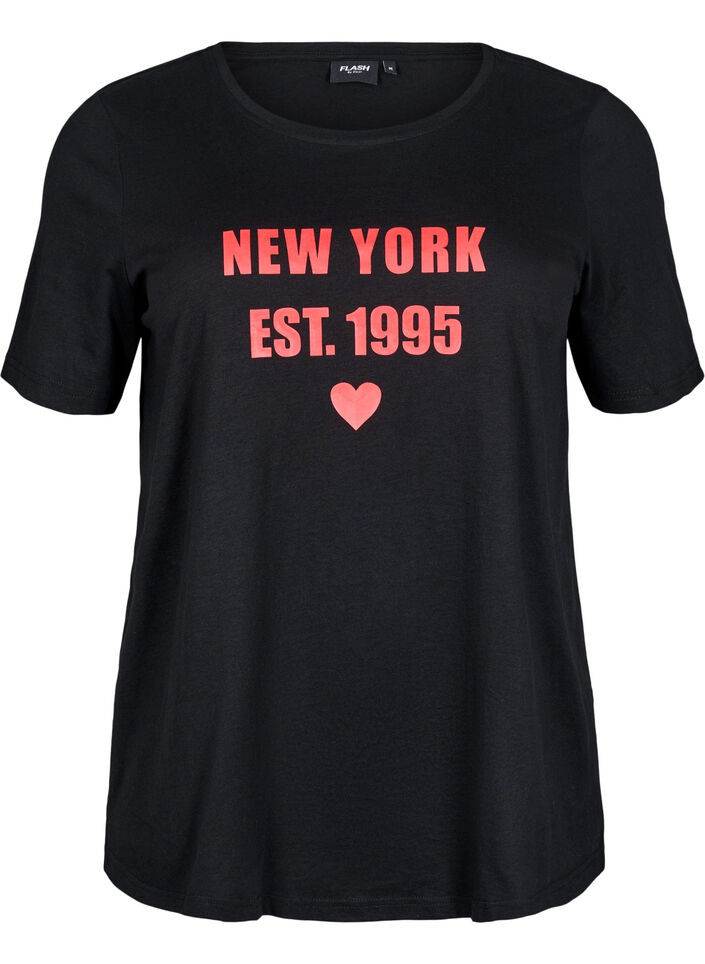 FLASH - T-shirt with motif, Black, Packshot image number 0