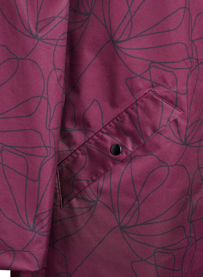 Patterned raincoat, Dark Bordeaux, Packshot image number 3