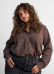 Checked shirt with rhinestones, Brown, Model image number 0