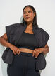 Puffer gilet with adjustable waist, Black, Model image number 3