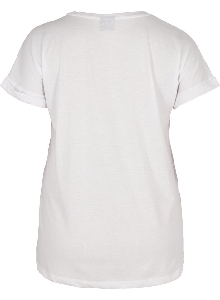 Cotton mix t-shirt, Bright White, Packshot image number 1