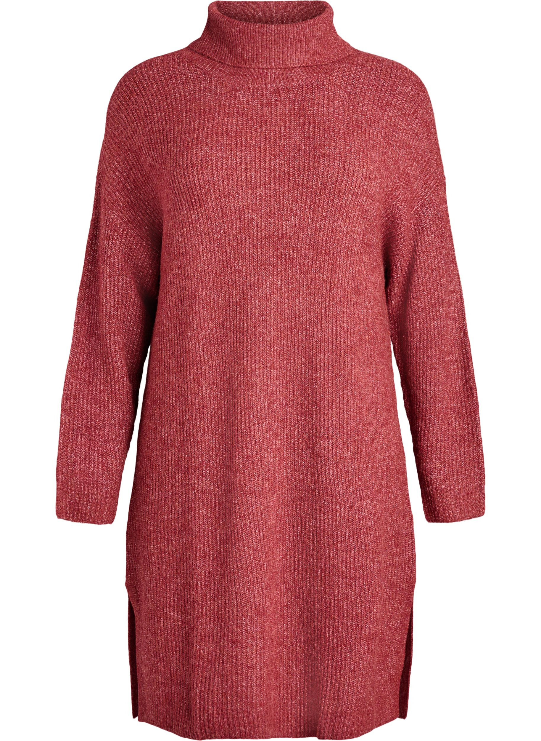 FLASH - Knitted dress with turtleneck