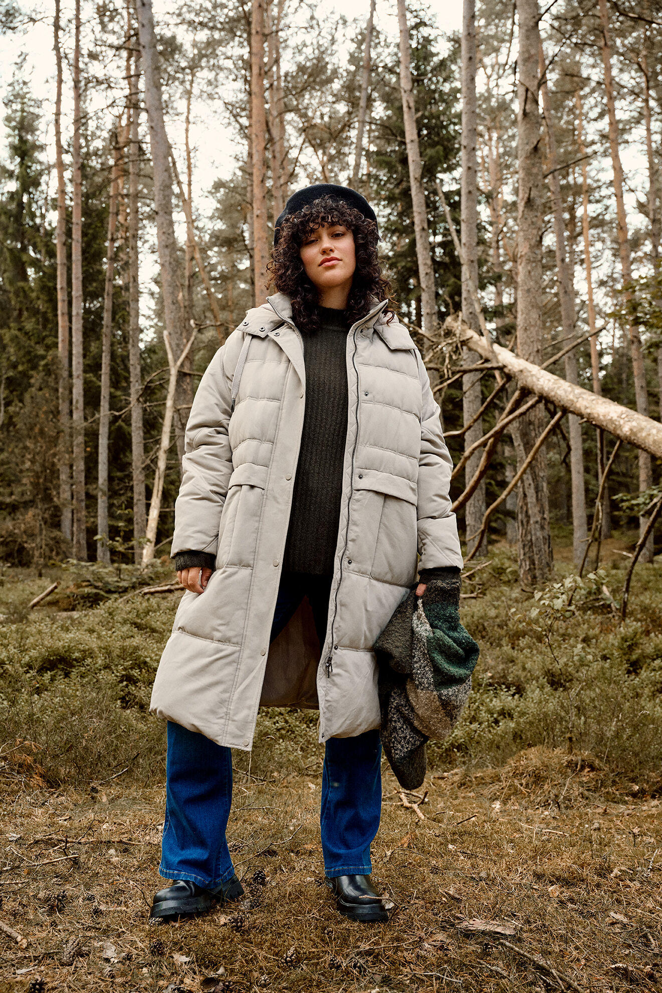 Zizzifashion The long puffer jacket, , Model