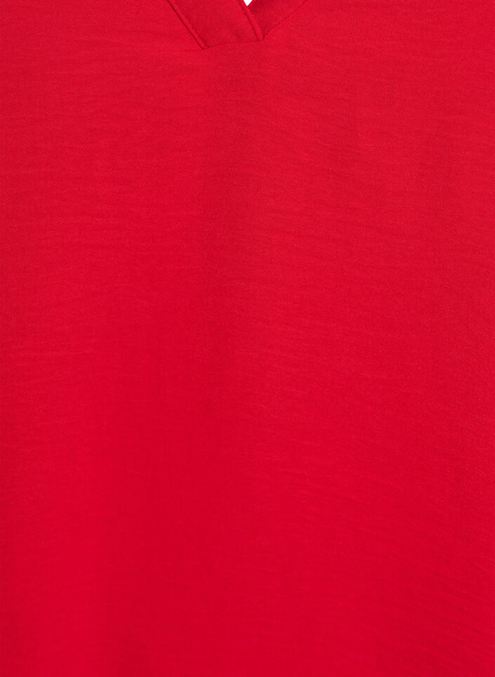 Sleeveless top with wrinkle details, Red, Packshot image number 2