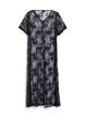 Midi-length lace dress with A-line shape, Black, Packshot image number 1