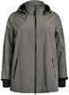 Short softshell jacket with detachable hood, Dark Grey, Packshot image number 0