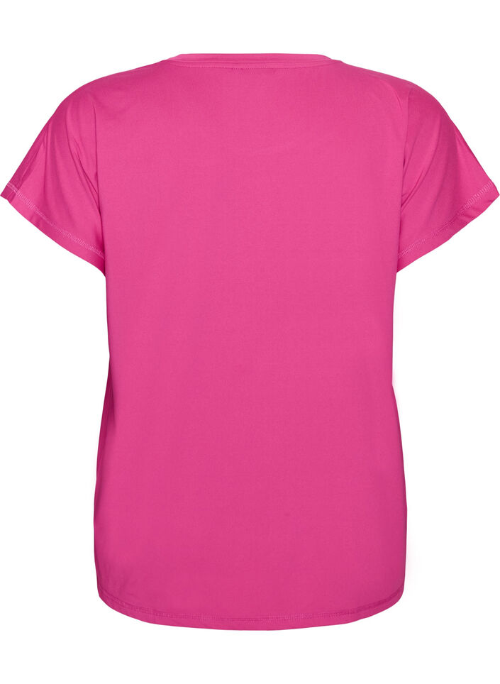Solid-coloured training T-shirt, Pink, Packshot image number 1