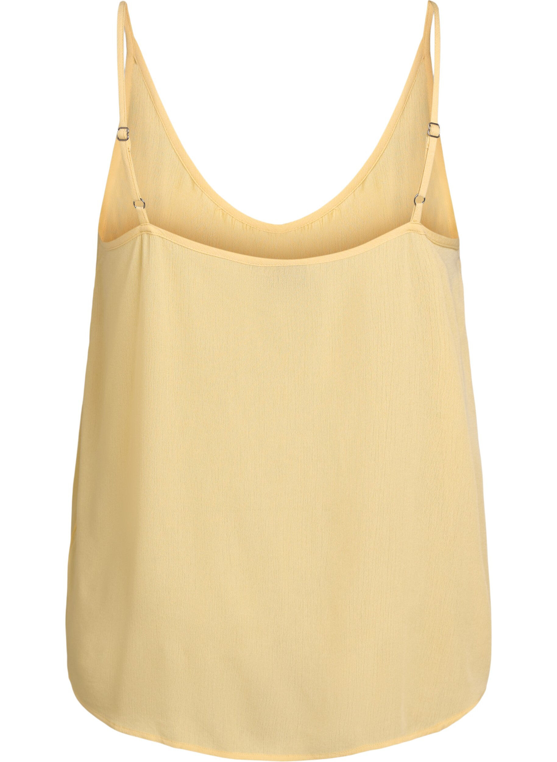 Zizzifashion Strap top in viscose, Yellow, Packshot image number 1