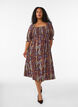 Summer dress in viscose with paisley print, Purple, Model image number 0