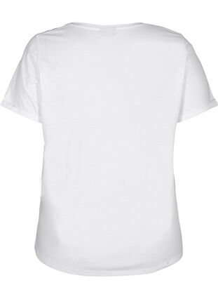 Short-sleeved t-shirt with print, Bright White, Packshot image number 1